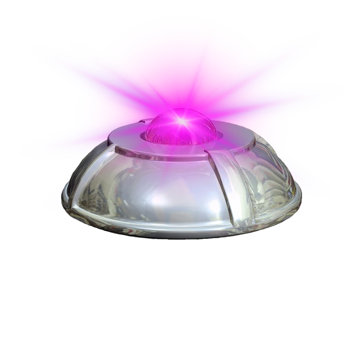 Botón 180 solar de aluminio pulido con LEDs ComerZIA